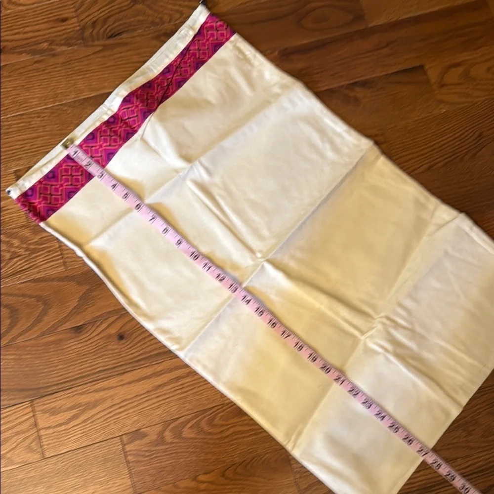 Tory Burch large cream and Pink Drawstring Bag
